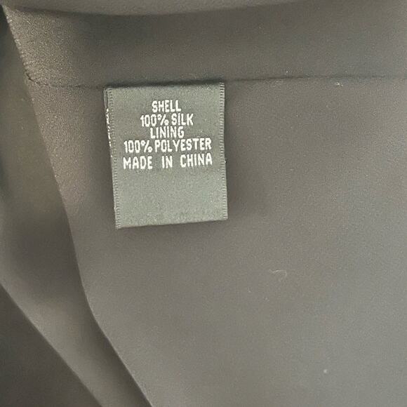 Adrianna Papell Occasions Halter Silk Dress Black & White Print Beaded sz. 8 - Picture 8 of 9